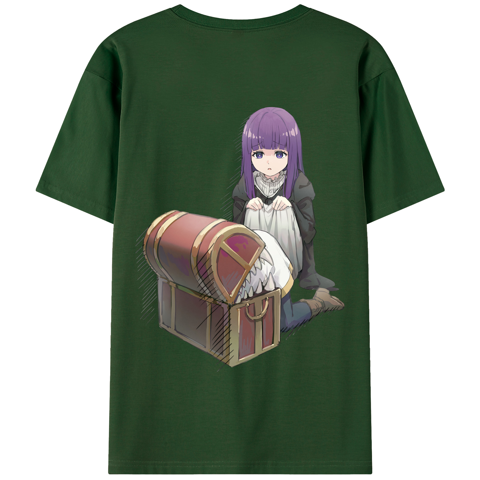 （画像用） 葬送のフリーレン Frieren 綿100％半袖Tシャツ（背面プリント）
